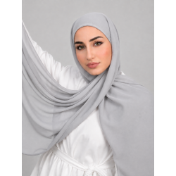 Foulard chiffon_ Gris Clair