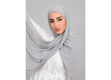 Foulard chiffon_ Gris Clair