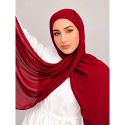 Foulard Chiffon _ Rouge Bourdeau