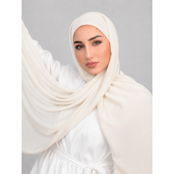 Foulard Chiffon_ Blanc Sucré