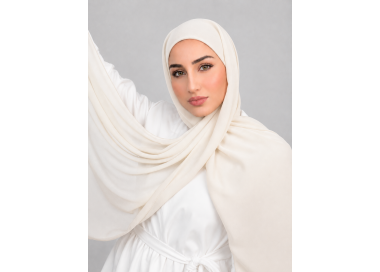 Foulard Chiffon_ Blanc Sucré