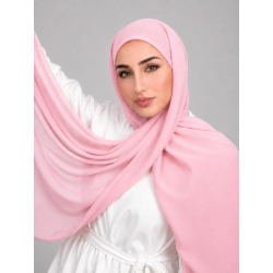 Foulard Chiffon _ Rose Dragée
