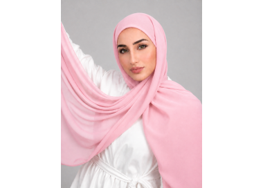 Foulard Chiffon _ Rose Dragée