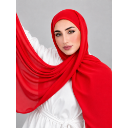 Foulard Chiffon _ Rouge