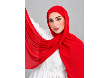 Foulard Chiffon _ Rouge