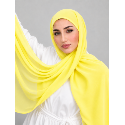 Foulard Chiffon _ Jaune Citron