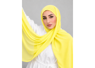 Foulard Chiffon _ Jaune Citron