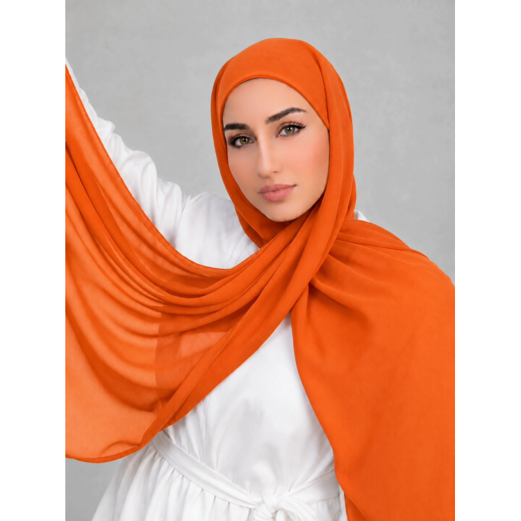Foulard chiffon _ Orangé