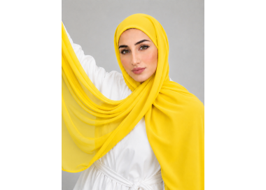 Foulard chiffon_ Jaune