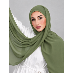 Foulard chiffon_ vert Pastel