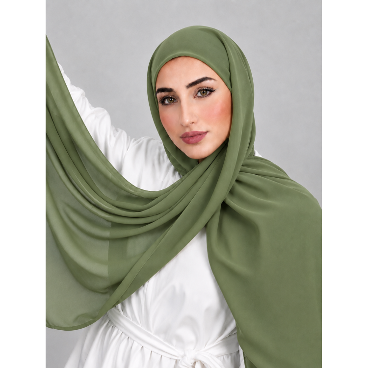 Foulard chiffon_ vert Pastel