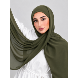 Foulard Chiffon _ Vert Olive